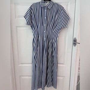 THML blue striped seersucker dress size S